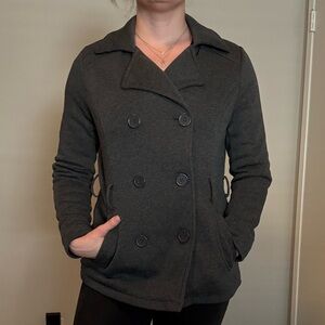 Women's Charcoal Pea Coat